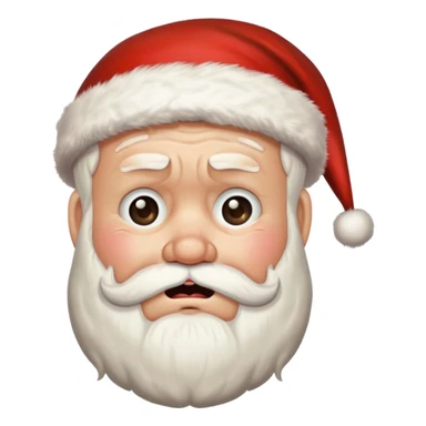 Santa claus distressed and crying sticker