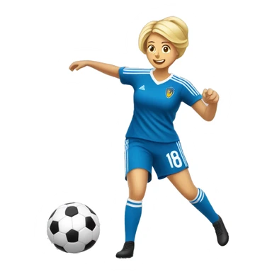 Frau die fussball spielt  sticker