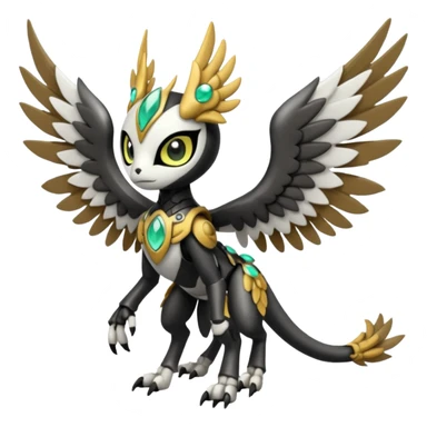 Meloetta-Wargreymon-Trico-Pokémon-Fakémon-fusion-hybrid-creature sticker