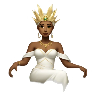 Goddess on throne sticker