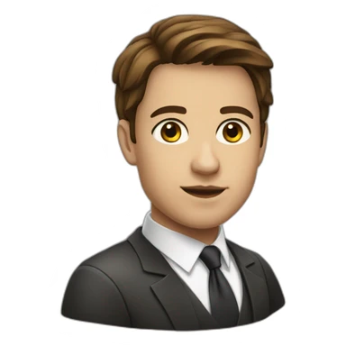 brazilian white young lawyer with good short brown hair sticker