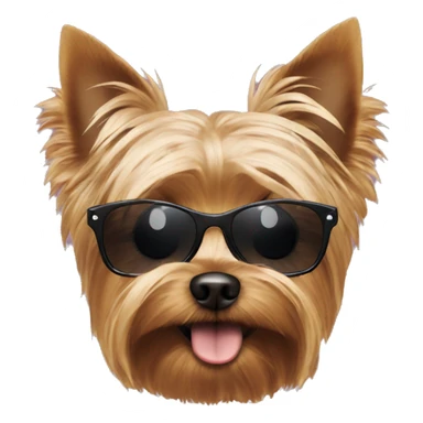 Yorkie with sunglasses sticker