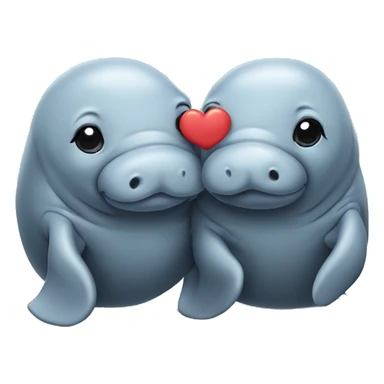 Manatees in love sticker