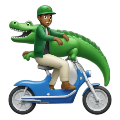 Guy using lacoste riding in crocodile sticker