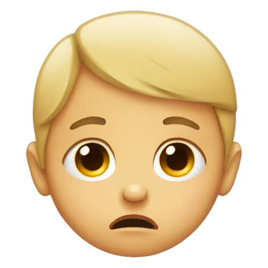 crying babyface with tears sticker