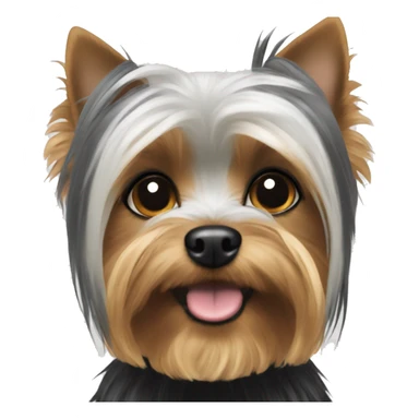 black and white yorkie  sticker