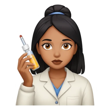 brown girl with black hair doing drugs sticker