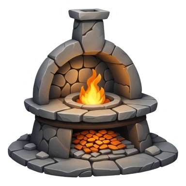 An ancient stone forge sticker