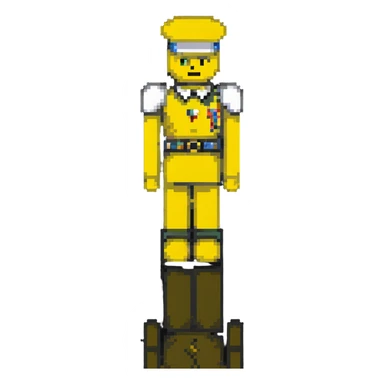 yellow plastic toy soldier sticker