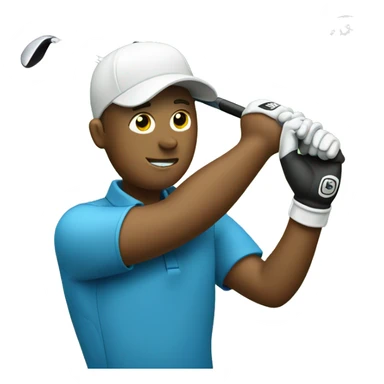 Golfer hitting golf ball  sticker