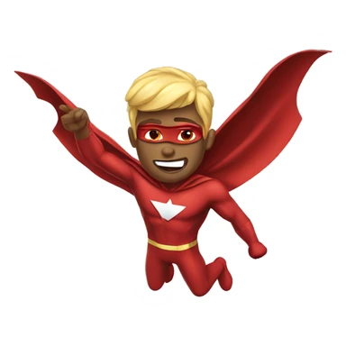 flying super hero sticker