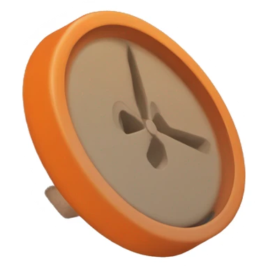 Orange Clay Pigeon Disk sticker