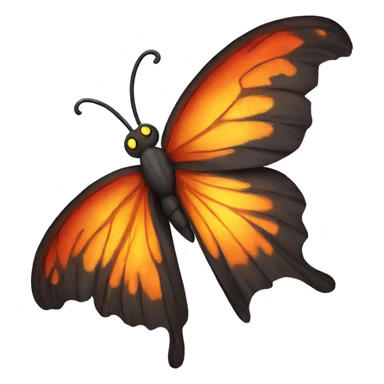 Fire butterfly sticker