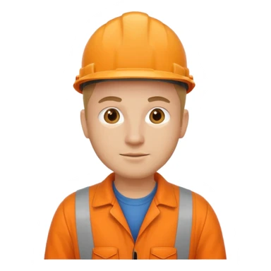 engineer orange overalls sticker