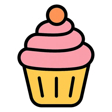 cupcake with pink icing sticker