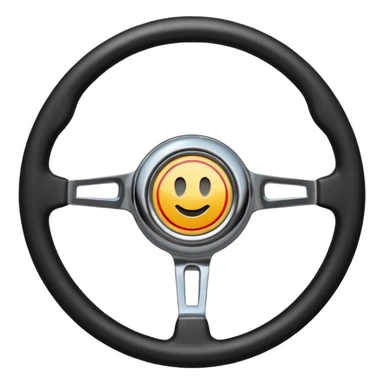 steering wheel with a check mark sticker