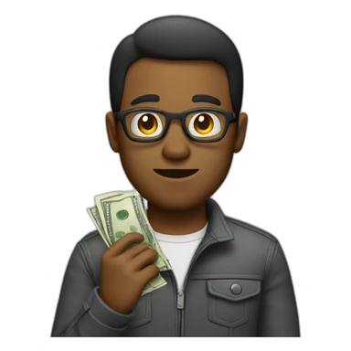 guy with money sticker