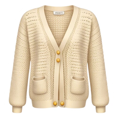 crocheted cardigan sticker