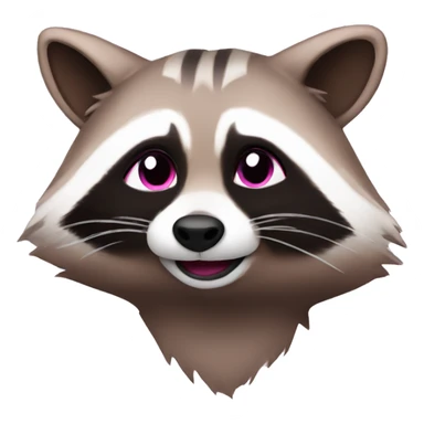 pink raccoon sticker