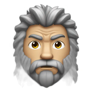 muscle hairy grey ninja bear sticker