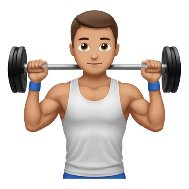 guy working out arms weights  sticker