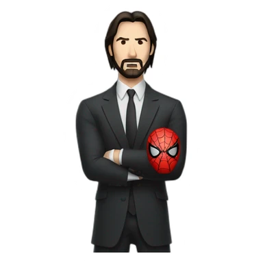 spiderman as john wick sticker