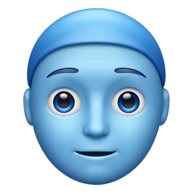 oohh blue face emoji sticker