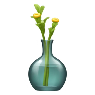 Glass vase with long pipe  sticker