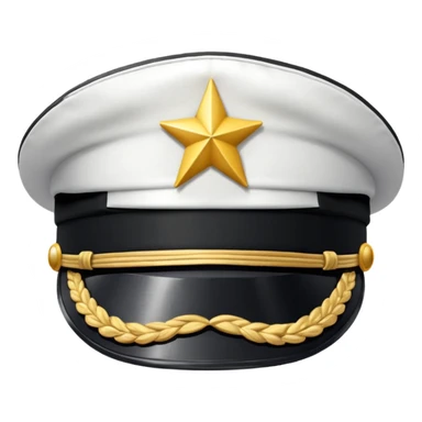 white captain hat closeup alone sticker