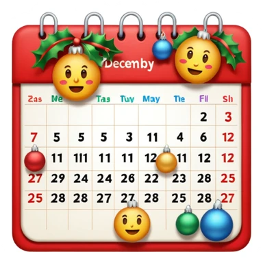 25th December calendar sticker