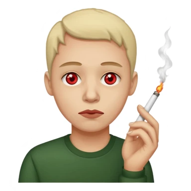 Emoji cansado mariguano sticker