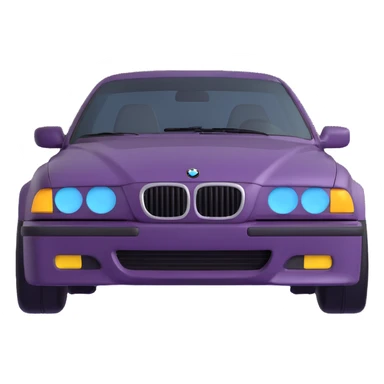 BMW E36 car with a mustache sticker