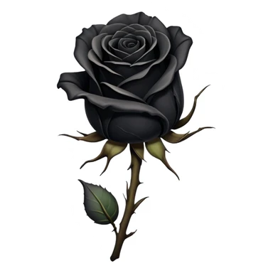 black wilted rose sticker