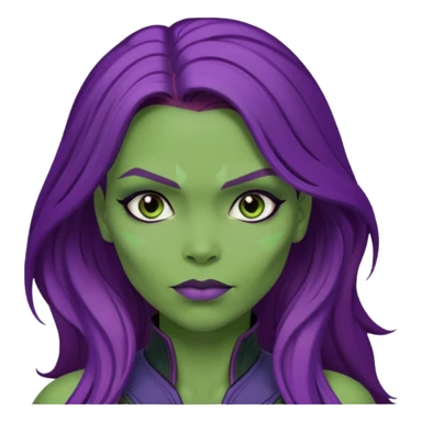 purple haired gamora sticker