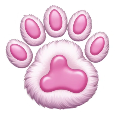 cat paw, cute feline foot with pink paw pads sticker