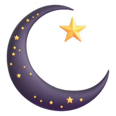 shiny pink crescent moon with sparkles sticker