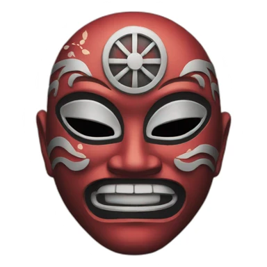 Japan mask tattoo sticker