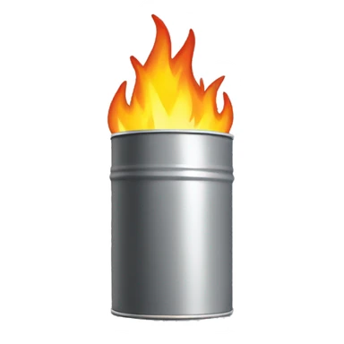 Gray can burning sticker