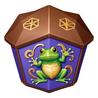 Wizarding world Chocolate frog pentagon shaped box sticker