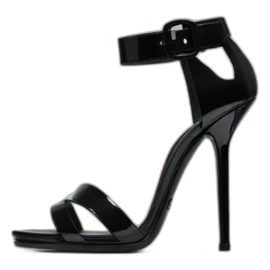 Ysl TRIBUTE heel SANDAL black PATENT LEATHER sticker