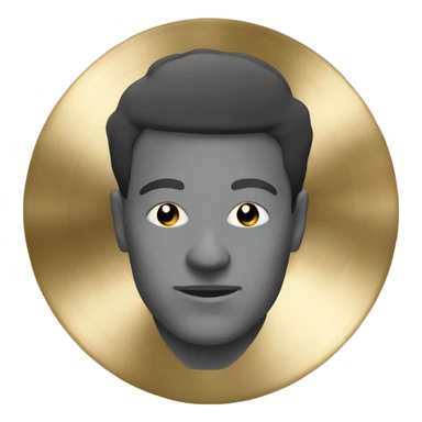 Persons head in between cymbals sticker