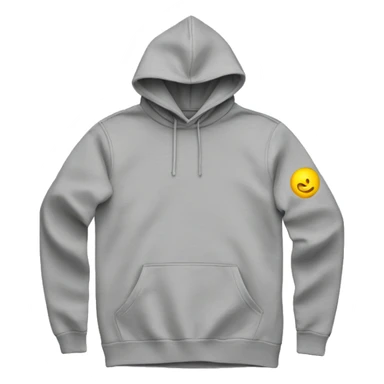 grey color pullover hoodie no person sticker