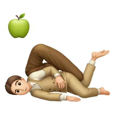 fullbody apostle in prone pose, apple emoji style, different clothing sticker