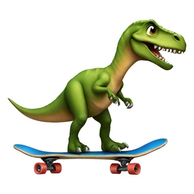 Dinosaur on skateboard sticker