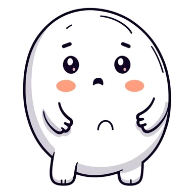 sad crying stomach sticker