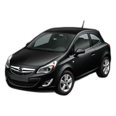 black opel corsa d past lift sticker