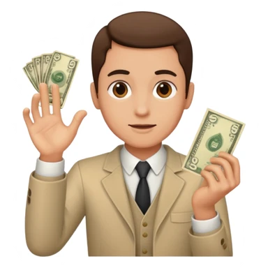 man pick money or girl sticker