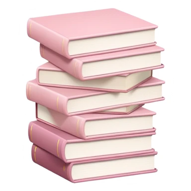 Stack of pale pink books sticker