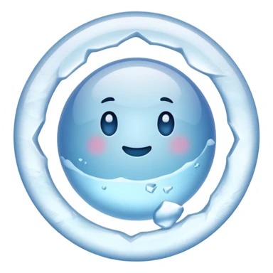 just one circle ice  sticker