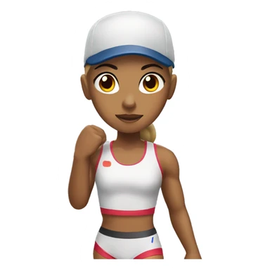 Chica atleta corredora  sticker